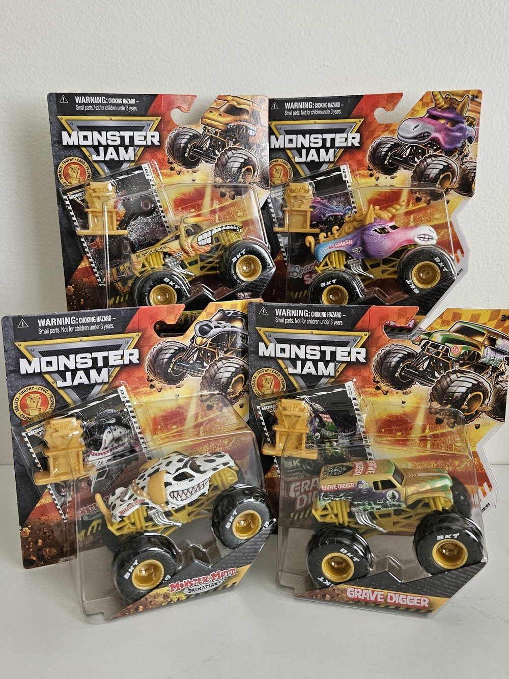 Monster Jam Kids Monster Truck Assortment - Yellow, Purple, White, Green